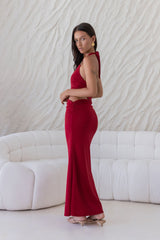 Horizon Hunter Maxi-Kleid Dunkelrot