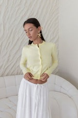 Cardi Season Longsleeve-Cardigan Gelb