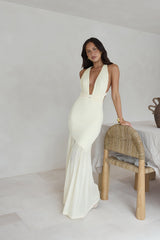 Ocean Winds Neckholder-Maxikleid Gelb