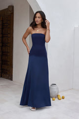 Trägerloses Maxikleid „In The Skies“ in Blau