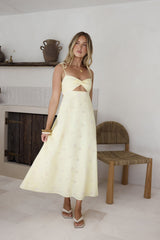 Sonnenblumen-Traum Maxikleid Gelb