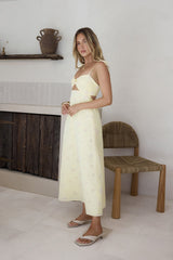 Sonnenblumen-Traum Maxikleid Gelb
