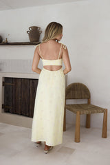 Sonnenblumen-Traum Maxikleid Gelb