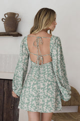 Garten-Chic Minikleid Grün