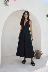 Maxikleid Chasing Daylight Schwarz