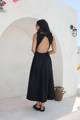Maxikleid Chasing Daylight Schwarz