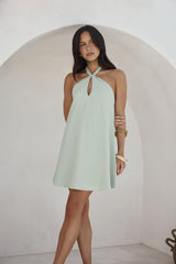 Coconut Sips Minikleid Salbei
