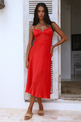 In This Lifetime Midikleid Rot