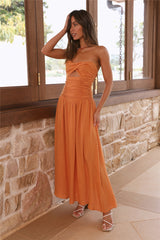 Maxikleid „Endless Travels“ in Orange