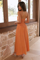 Maxikleid „Endless Travels“ in Orange