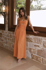 Maxikleid „Endless Travels“ in Orange