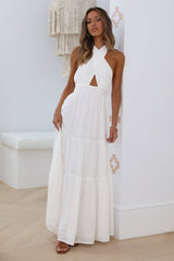 Maxikleid Sonnenblende Weiß