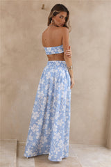 Finale Of Summer Crop Top Blau