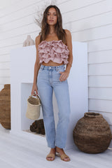 Golden Time Crop Top Pink