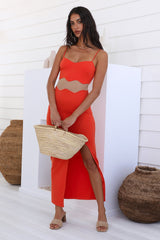 Wörter finden Maxi-Kleid Orange