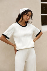Knit-Top „Colder Days“ in Weiß