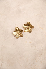 18 Karat vergoldete Frangipani Ohrringe Gold