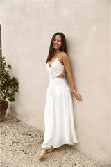 Maxikleid „Azure Horizon“, Weiß