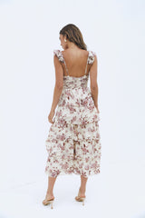 Florienne Stufen-Midikleid Mauve
