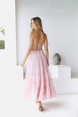 Renaissance Kunst Maxikleid Rosa