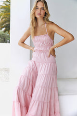 Renaissance Kunst Maxikleid Rosa