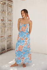 Maxikleid 'Peony Pillow' Blau