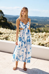 Maxikleid "Open Doors" Blau