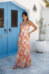 Sommer-Oase Neckholder-Maxikleid Rosa
