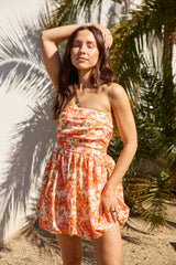 Florence Escape Ballonrock-Minikleid Orange