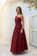 Lexi Love One-Shoulder Maxikleid Rot