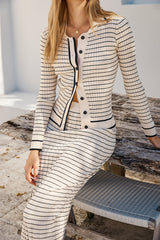 Manhattan Moment Strick-Maxirock Beige