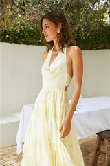 Sunbeam Smile Neckholder Maxikleid Butter