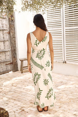Maxikleid "Urlaub ruft" Grün