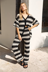 Airport-Modell Strickhose Schwarz