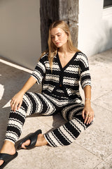 Airport Mode Strickshirt Schwarz