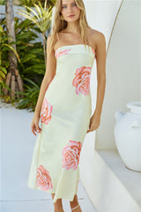 Summer Love trägerloses Maxikleid Gelb