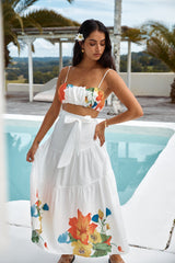 Gartenbeet Crop Top Weiß