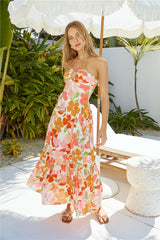 Sommer-Maxikleid in Orange
