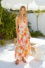 Sommerhitze Maxikleid Orange