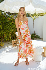 Sommer-Maxikleid in Orange