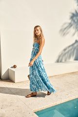 FORTUNATE ONE Aquamarine Maxikleid Blau