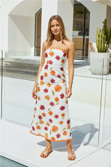 Garden Girl Trägerloses Maxikleid Orange