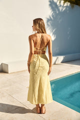Gib mir Sonnenschein Maxikleid Gelb