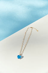 Heart-Du-Halskette Blau