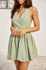 City Lights Ballonkleid Mini Salbei