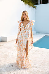 Maxikleid "Schönheit des Frühlings" Weiß