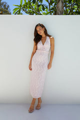 Verzauberter Nebel Maxikleid Pink