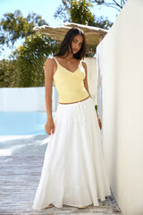 Balmy Nights Geripptes Top Lemon