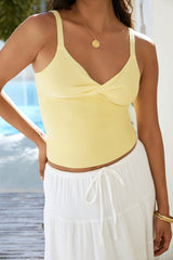 Balmy Nights Geripptes Top Lemon