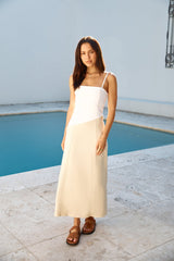 Brunch-Date Midikleid Beige